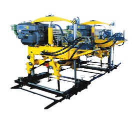 YD-22型液壓搗固機,雙導(dǎo)柱框架結(jié)構(gòu)，單缸升降方式